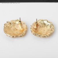 Серьги металл &laquo;Карибы&raquo; круг, цвет золото