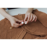 Набор пластиковых пуговиц на ножке, d = 23 мм, 5 шт, цвет белый Набор пластиковых пуговиц на ножке, d = 23 мм, 5 шт, цвет белый