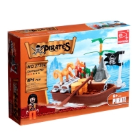 Конструктор &laquo;Пиратская лодка&raquo;, 62-66 деталей, МИКС