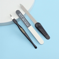 Набор маникюрный ZINGER, 3 предмета, на блистере, цвет чёрный/белый, SIS-4 Набор маникюрный ZINGER, 3 предмета, на блистере, цвет чёрный/белый, SIS-4