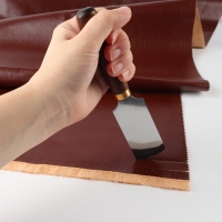 Шорный нож для работы с кожей Premium, закруглённый, 18 &times; 3,5 см