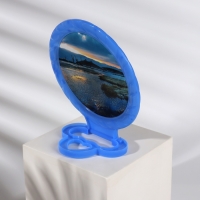 Зеркало настольное - подвесное «Круг», с рамкой под фотографию, d зеркальной поверхности 12,5 см, цвет МИКС Зеркало настольное - подвесное «Круг», с рамкой под фотографию, d зеркальной поверхности 12,5 см, цвет МИКС