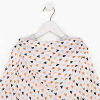 Халат детский муслиновый LoveLife &laquo;Сердечки&raquo; (4 года, рост 104-110 см) 100% хлопок, 235 гр/м2