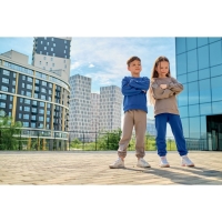 Костюм детский (свитшот, брюки) KAFTAN "Basic line", размер 28 (86-92), цвет синий