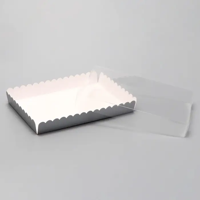 Коробка для печенья, серебряная, 22&times;15&times;3 см