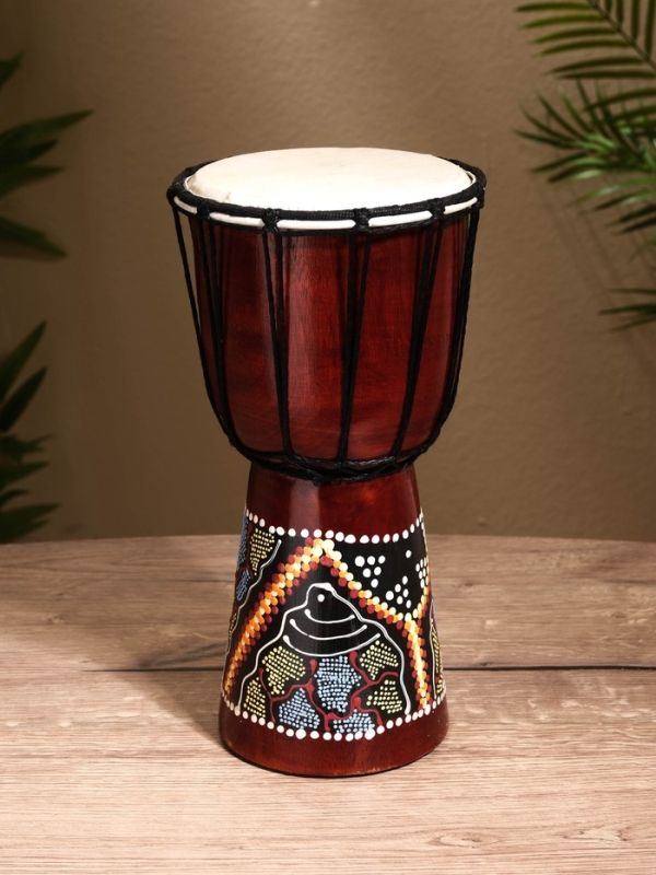 Сувенирный музыкальный инструмент "Барабан Джембе" махагон, 10х10х30 см