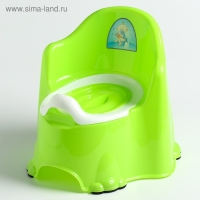 Горшок детский антискользящий &laquo;Комфорт&raquo; с крышкой, съёмная чаша, цвет салатовый