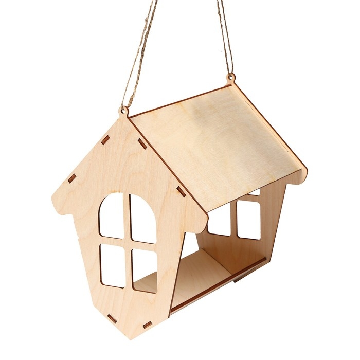 Деревянная кормушка-конструктор для птиц &laquo;Избушка&raquo; своими руками, 18 &times; 19 &times; 21 см, Greengo