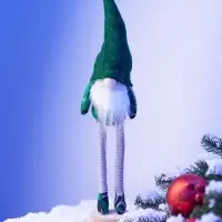 Фигура текстиль &laquo;Гном в зелёном&raquo; 42 см, 1 LED, от батареек AG13&times;3, свечение тёплое белое