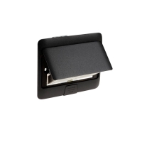 Розетка выдвижная, 16А, двухместная, цвет черный Розетка выдвижная, 16А, двухместная, цвет черный