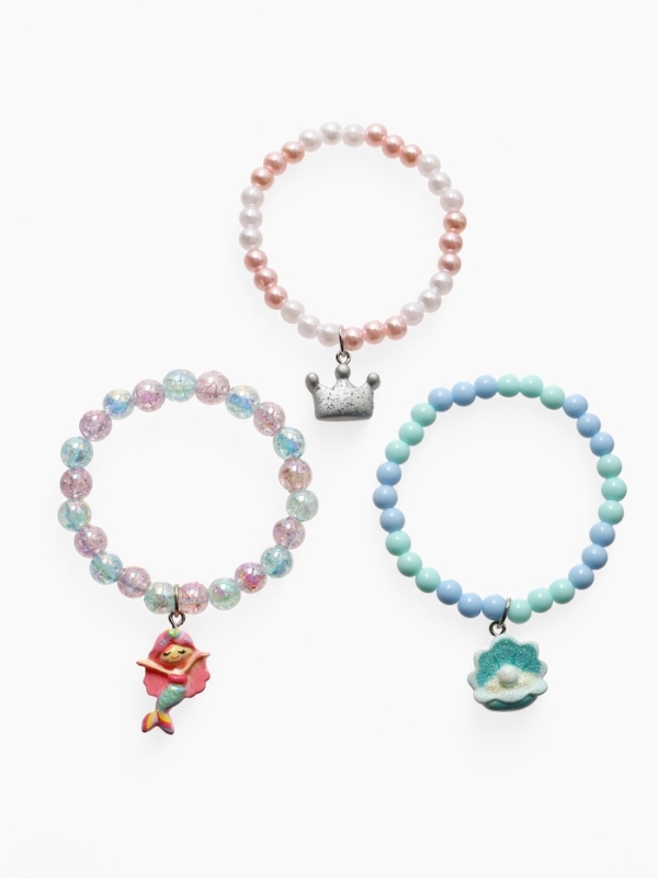 Браслет детский Браслет детский "Выбражулька" на затяжке, сердце с бусинами, цвет розовый