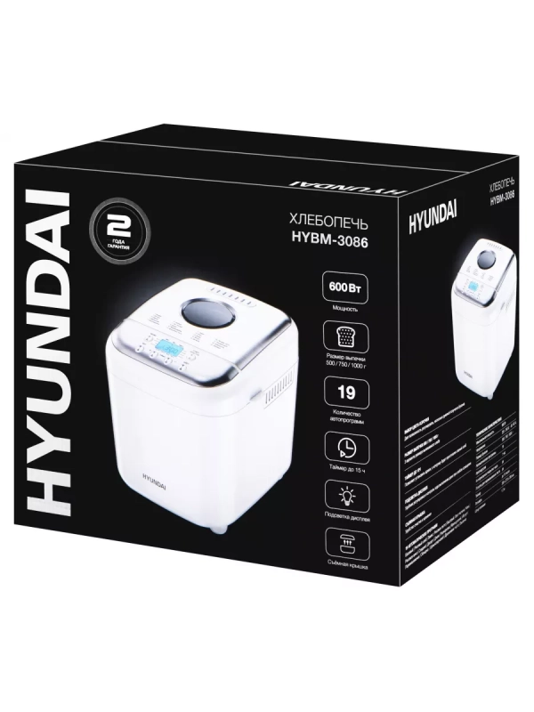 Хлебопечь HYBM-3086 600Вт белый