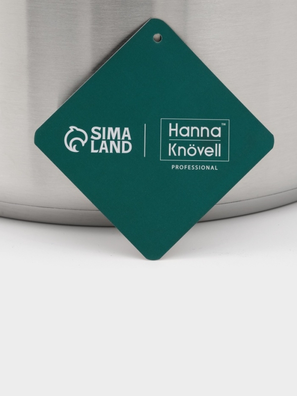 Ковш 6,3 л, d=24, h=14 см, с крышкой, толщина стенки 0,8 мм, индукция, две ручки