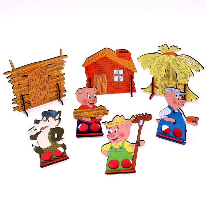 Пальчиковый кукольный театр &laquo;3 сказки&raquo;, ширма: 22,5 &times; 33 см