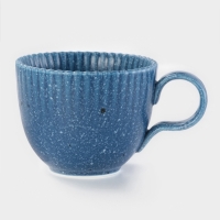 Чайная пара Доляна &laquo;Коралл&raquo;, кружка 275 мл, блюдце 15.9&times;15.9 см, керамика, синяя