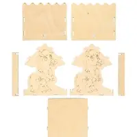 Кормушка для птиц дерево 18 x 16 x 15 см, Разобранная. "Лошадь"  Символ Года