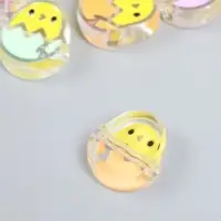 Бусина пластик "Летний бриз. Птенец в скорлупе" глянец МИКС 2,2х2,6х0,9 см