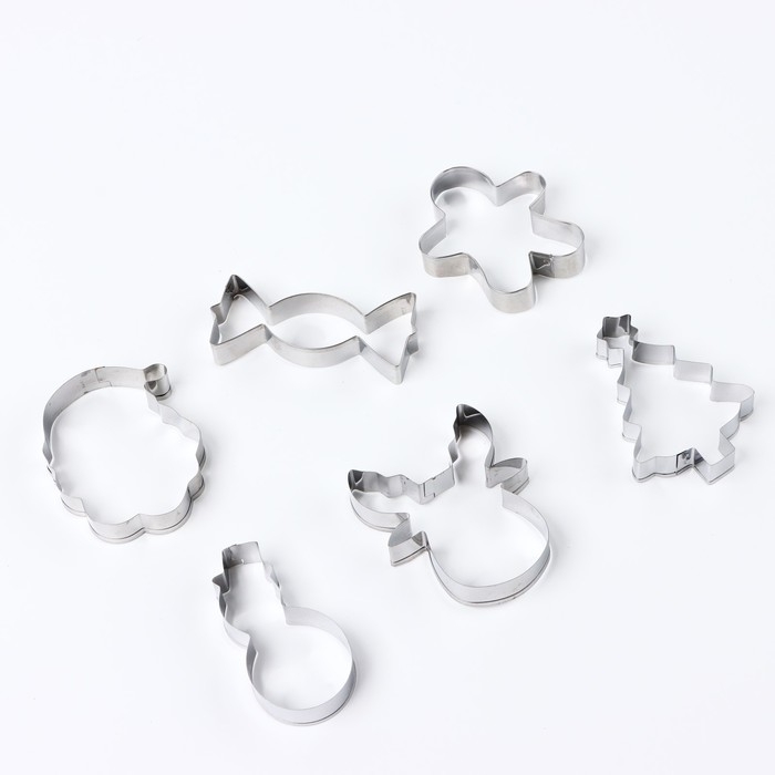 Новый год. Набор форм для печенья &laquo;Мультяшки&raquo;, 6 шт