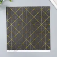 Бумага для скрапбукинга двусторонняя "Версаль и ромбы золото" плотность 180 гр 30,5х32 см