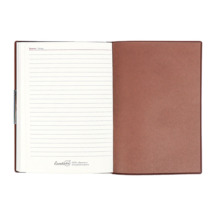 Еженедельник датир 2025г мягк обл иск кож А6+ 80л ESCALADA, тис ф, кр бл 70 г/м&sup2;, кор-ый