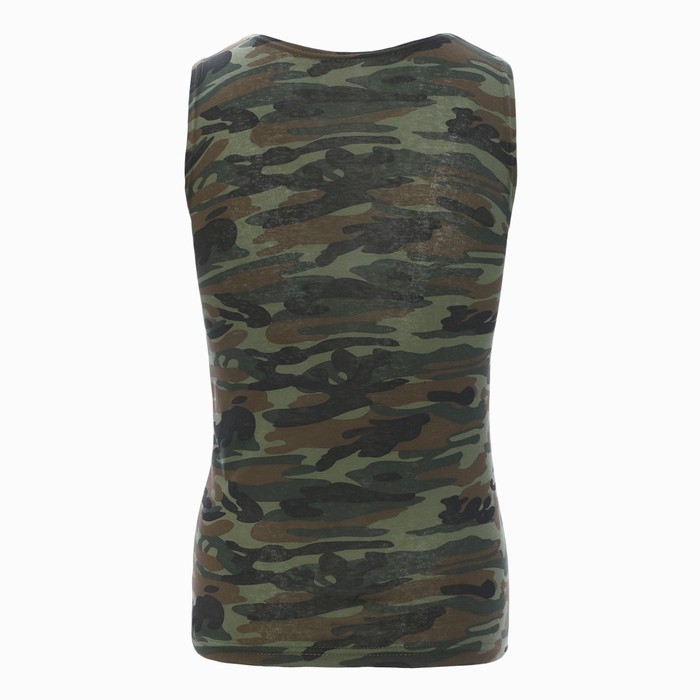 Майка мужская, цвет хаки/камуфляж, размер 48