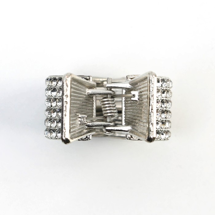 Зажим для волос со стразами &laquo;Нежность&raquo;, 3,5 х 4,5 х 1.5 см