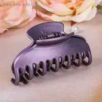 Краб для волос "Двойной зубец" классика,  8 см, микс