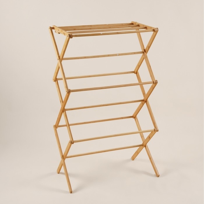 Сушилка для белья SL Home &laquo;Альберо&raquo;, напольная, складная, бамбук, 63,5&times;36,5&times;106,5 см