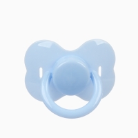 Пустышка классическая, с держателем, +0мес., цвет голубой