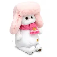 Мягкая игрушка &laquo;Кошечка Ли-Ли&raquo;, в меховой шапке и шарфе, 24 см