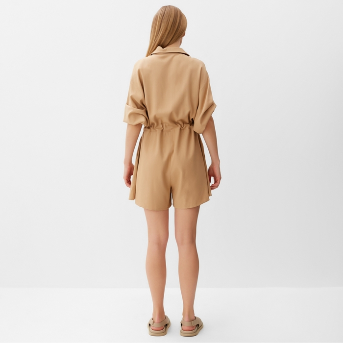 Комбинезон женский MINAKU: Casual Collection цвет бежевый, р-р 48 Комбинезон женский MINAKU: Casual Collection цвет бежевый, р-р 48