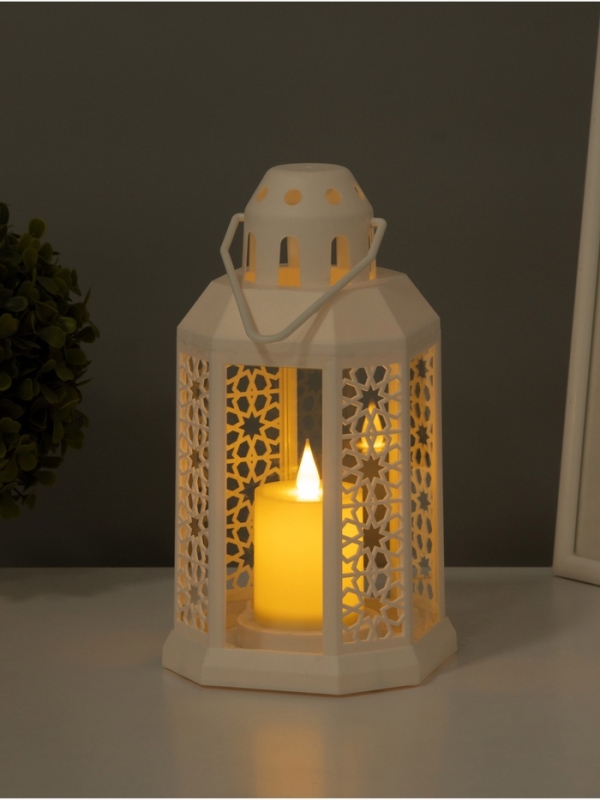 Светодиодная свеча в подсвечнике RISALUX «Свеча в лампе», LED-ночник, 1.5 Вт, 3×ААА, 12×12×23 см Светодиодная свеча в подсвечнике RISALUX «Свеча в лампе», LED-ночник, 1.5 Вт, 3×ААА, 12×12×23 см