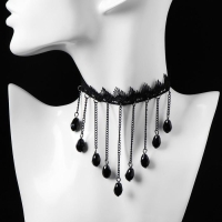 Чокер &laquo;Госпожа&raquo; вытянутые бусины, цвет чёрный, L=31 см