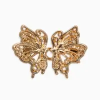 Зажим для кардигана "Ажур" бабоччка, цвет золото