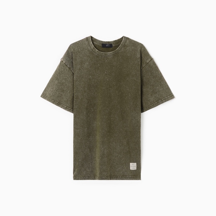 Футболка мужская MIST из вареного хлопка, цв. зеленый, р-р XL