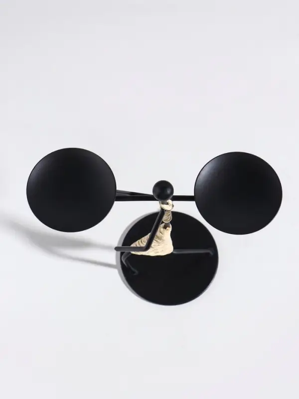 Подсвечник металл на 2 свечи "Абориген с коромыслом" d=6 см 17х8х17 см