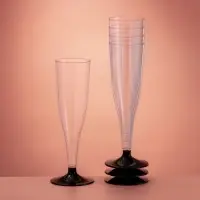 Бокал одноразовый для шампанского &laquo;Флютэ&raquo;, 100 мл, пластик, МИКС