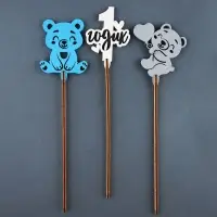 Топпер деревянный для торта &laquo;1 Годик&raquo;, МИКС