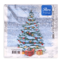 Новогодние салфетки бумажные Pero Prestige &laquo;Белая зима&raquo;, 3 слоя, 33х33 см, 20 шт