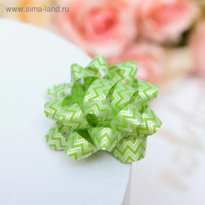 Бант - звезда подарочный №5 МИКС, 50 шт.