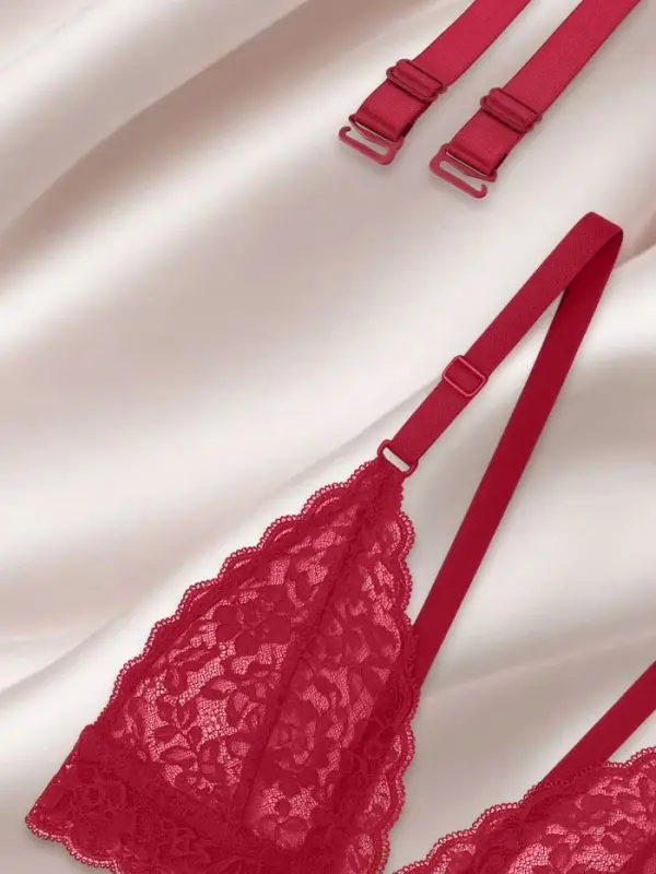 Лямки для бюстгальтера, текстильные, 1.5 см, 37 см, пара, бордовые