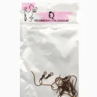 Швензы для сережек-крючки с бусиной (набор 5 пар), бронз