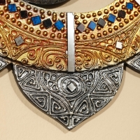 Панно резное МДФ "ОМ", 40х40х0,6 см, золотой край