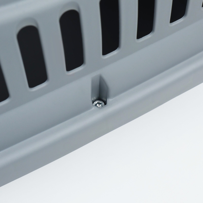 Переноска для животных пластиковая 47х32,5х30 см, серая