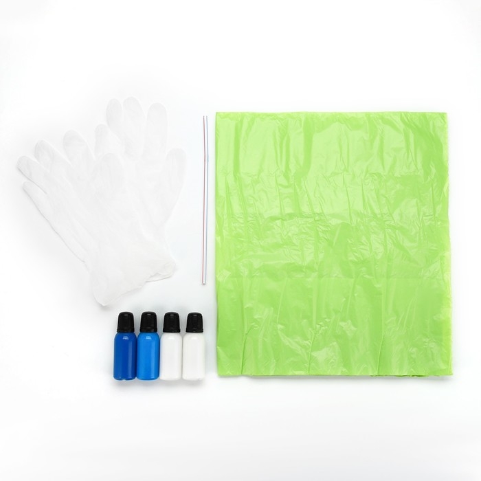 Рисование акрилом на пластиковой фигурке &laquo;Мишка&raquo;, голубой, набор для творчества Флюид-арт