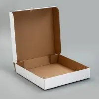 Коробка для пиццы, белая, 32 х 32 х 6 см