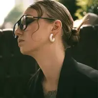 Набор серьги и каффы 7 шт "Нежность", цветной в серебре