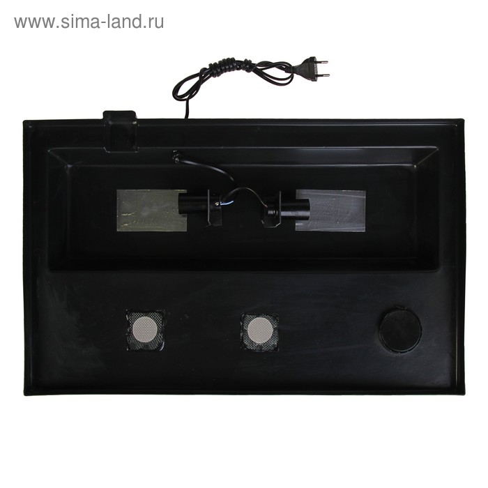 Террариум с крышкой, 50 литров, 55 х 33 х 29 см, черный