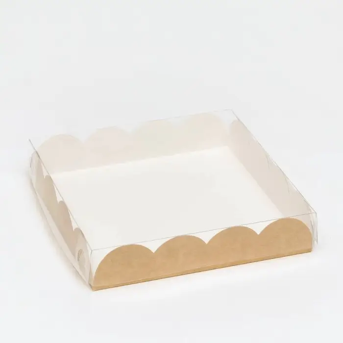 Коробка для печенья, крафт, 15&times;15&times;3 см