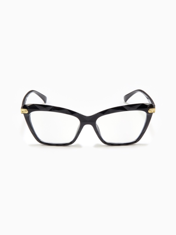 Очки женские имиджевые, прозрачные,14 см &times; 13.8 см, дужка 13.7 см, линза 3.7&times;5.2 см